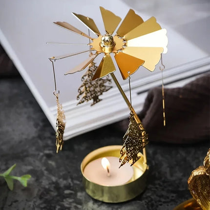 Rotating Metal Candle Holder