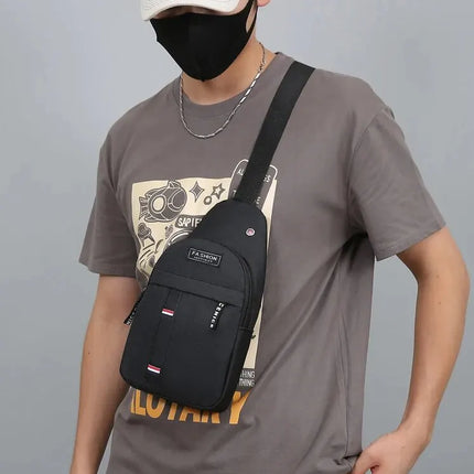 Chest Bag Men's One Shoulder Crossbody Bag Large Capacity Outdoor Sports And Leisure Fashion Small Shoulder Bag Large Capacit