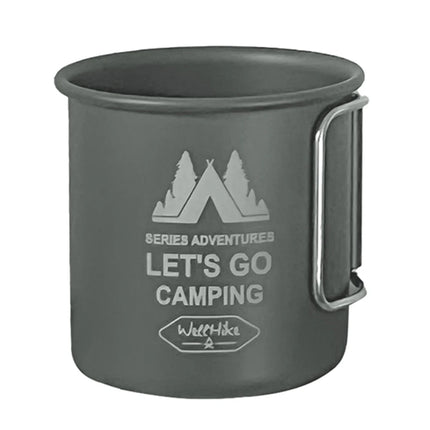 300ML Camping Water Cup Aluminium Alloy Hiking Mug Foldable Handle Travel Coffee Cup Ultra-Light Outdoor Kitchen Equipment