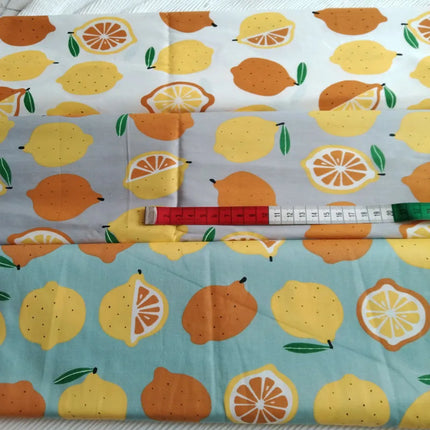 Graceful Pink Green Stripe Fruit  Series Apple Banana Printed Cotton Fabric 50x160cm For DIY Sewing Bedding Quilting Cloth Decor