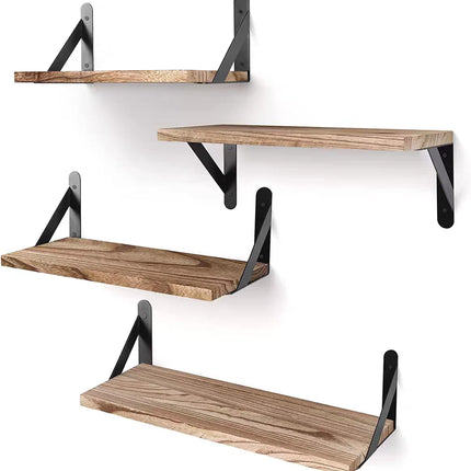 Shelves Floating Wall Shelf Wooden Wall Shelves Solid Wood Wall Hanging Storage Shelf Bathroom Accessories Simple Supplies