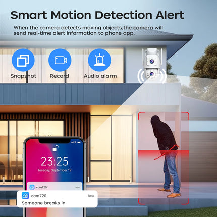 4K 8MP Wifi PTZ Camera AI Tracking