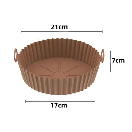 Air fryer Silicone Basket Reusable Container Accessories Oven Tray Pizza Fried Chicken Baking Mold Protector Kitchen Tool 2024