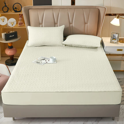 Waterproof Fitted Sheet, Thickened Quilted 100% Waterproof Mattress Cover, Mattress Protector, Bed Cover For Living Room 160x200
