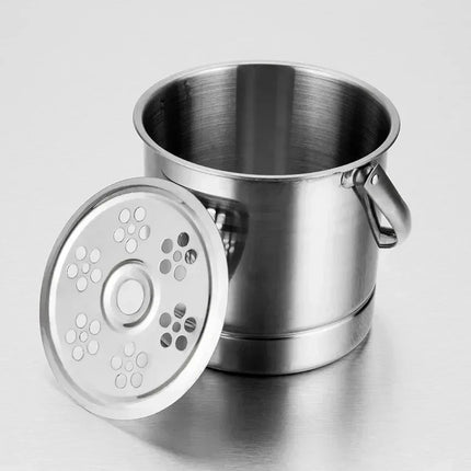1L/3L/5L Portable Stainless Steel Ice Bucket Comfort Handle Eco-Friendly Freezer Cooler Bar Supplies Kitchen Accessories