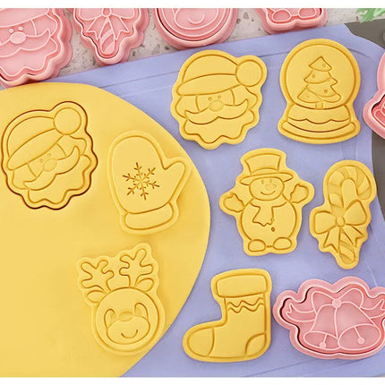Multiple Sets DIY Cake Decorating Tools Christmas Cookie Cutters Cartoon Biscuit Mould DIY Fondant Mold Baking Tools for Kitchen