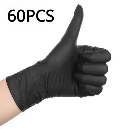20/40/60PCS Disposable Black Nitrile Gloves for Kitchen Cooking S/M/L/XL Household Black Gloves Waterproof Cleaning Gloves