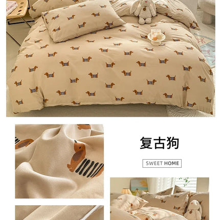 Floral Style Duvet Cover Sets Single/Queen/King Soft Washed Cotton Bed Cover Sets 240x220 Bedding Sets