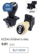 KCD4 children's electric car forward and backward stop switch ON-OFF-ON reverse handle toy car start toggle switch