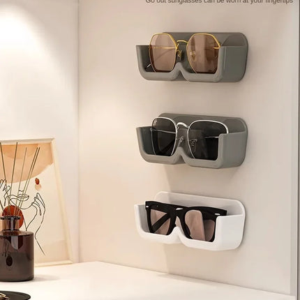 10PCS Eyeglasses Organizer Wall Mounted No-Punch Sunglasses Organizer Premium Sunglasses Display Case Home Storage