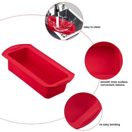 Household Rectangular Silicone Mold Candy Toast Mould Easter Bread DIY Kitchen Supplies Cake Bakeware Pan Baking Tools