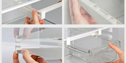 Hanging Refrigerator Box Eggs Fruit Food Vegetable Storage Slide Out Drawer Tray Transparent Fridge Container Kitchen Organizer