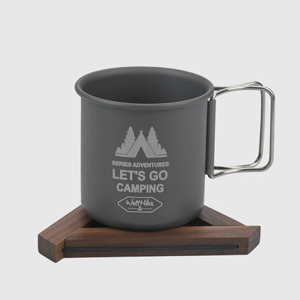300ML Camping Water Cup Aluminium Alloy Hiking Mug Foldable Handle Travel Coffee Cup Ultra-Light Outdoor Kitchen Equipment