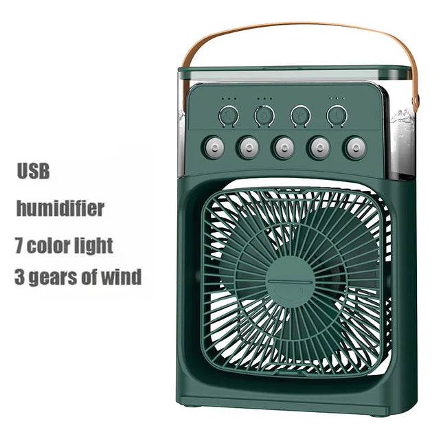 Portable 3 In 1 Fan AIr Conditioner Household Small Air Cooler LED Night Lights Humidifier Air Adjustment Home Fans Dropshipping
