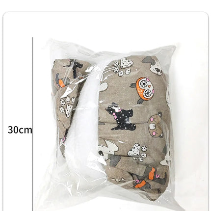 Winter Warm Pet Sleeping Bag Lamb Wool Warm Kitten Nest Drilling Hole Bedding Semi Closed Small Dog Kennel for Both Dogs Cats