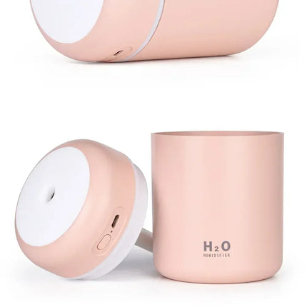 Portable LED light mini 300ml h2o Spray Mist humidifier Double Wet Aroma Essential Oil Diffuser Car usb air humidifier