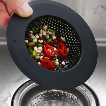 Anti Clog Sink Strainer Black With Handle Drain Filter Hair Clean Up Stainless Steel Waste Catcher Kitchen Bathroom Accessories