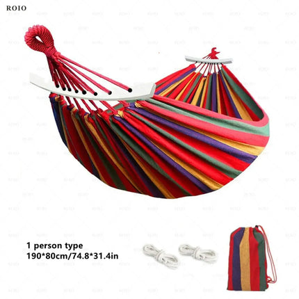 Durable Canvas Camping Hammock with Carry Bag