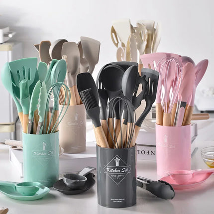 12Pcs Silicone Kitchen Utensils Set