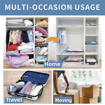 8/5/3/1PCS Vacuum Storage Bags Compression Pack Vacuum Bag for Storing Clothes Bedding Blanket Space Save Travel Bag Organizer