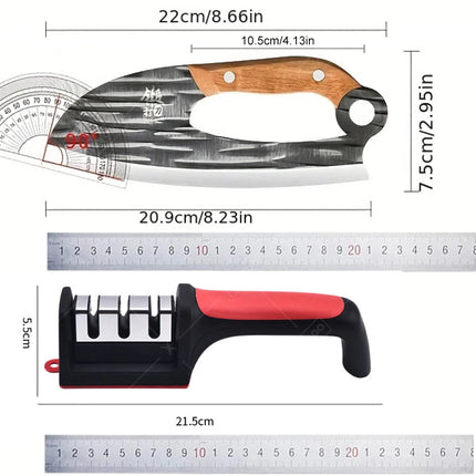 Kitchen Knives Sharpener Stainless Steel Forged Hammer Professional Labor Saving Chopper Boning Knife Meat Cleaver Butcher Knife
