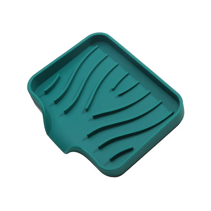1-Pack Silicone Drain Soap Box Kitchen Bathroom Anti-slip Sink Tray Creative Washing Table Soap Tray Free Punch Drain Rack