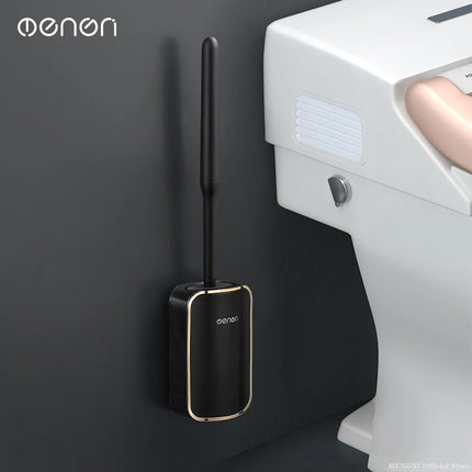 Wall-Mounted Quick-Drain Toilet Brush Set