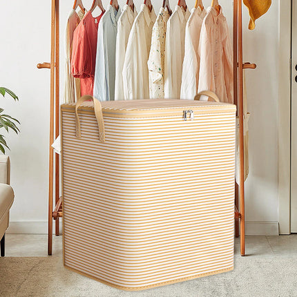1pc Household Quilt Clothing Foldable Storage Box Non-woven Large Capacity Blanket Bedding Organizing Bag Dustproof Cabinet Box
