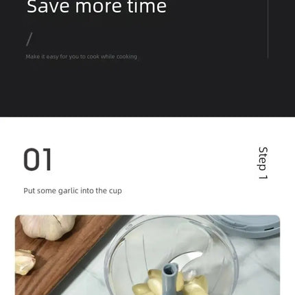 Home Kitchen Manual Ginger Grinder Garlic Mud Splasher Multifunctional Vegetable Cutter Handheld Meat Grinder Modern Minimalist