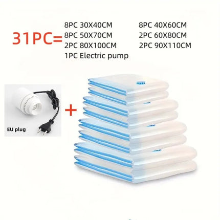 Vacuum Storage Bags More Space Save Compression Travel Seal Zipper for Clothes Pillows Bedding Closet Home Organizer