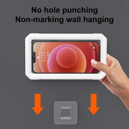 Adjustable Waterproof Shower Phone Holder 360 Degree Rotation Wall Mirror Mount Mobile Phone Holder for Bathroom Bathtub Kitchen