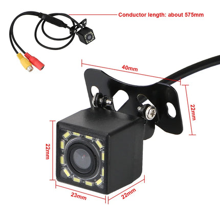 Car 3 In 1 Rear View Camera Parking Sensor Radar Set License Plate Lights Distance Control Parktronic System Universal
