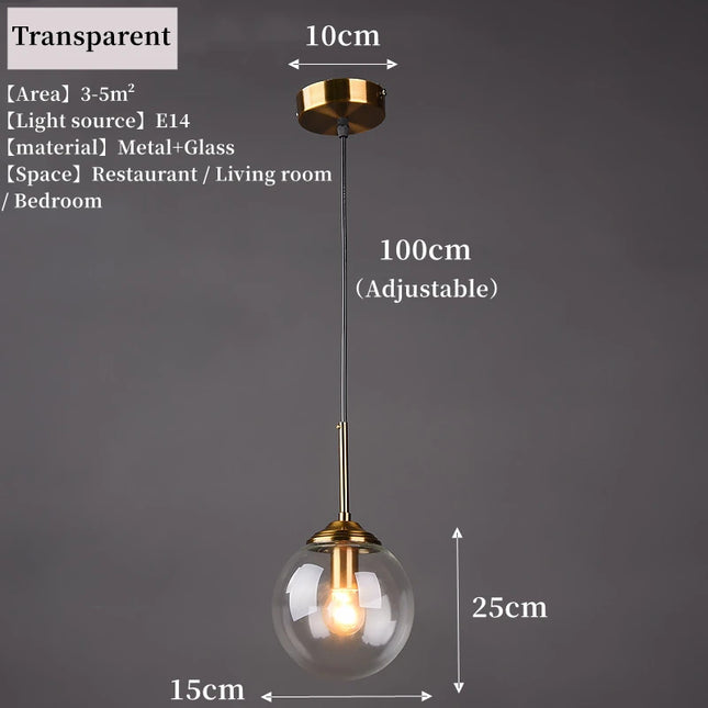 Modern Luxury LED Glass Pendant Chandelier