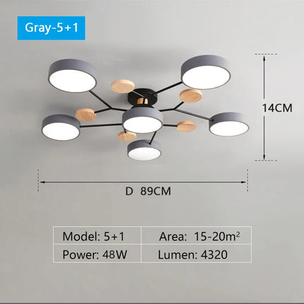 Modern LED Chandelier with 3 Colors