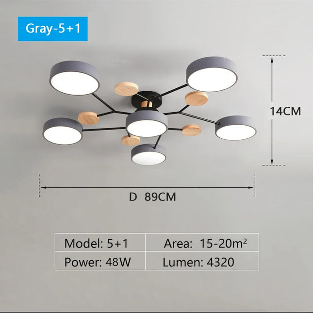 Modern LED Chandelier with 3 Colors