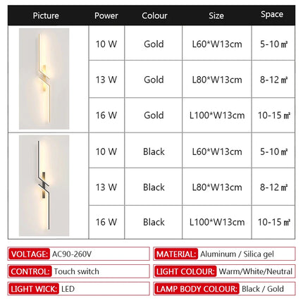 Modern LED Wall Lamp Minimalist 13W-18W Sconce