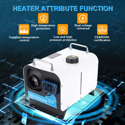 2/5/8KW All-in-one Air Diesel Parking Heater Car Heater Diesel Air Heater With Silencer Remote Control Truck Boat Bus RV Trailer