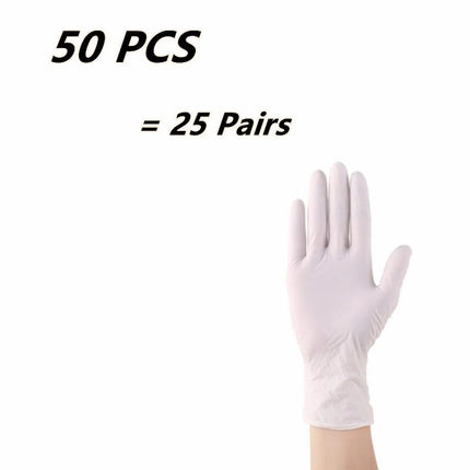 50PCS Pink Nitrile Disposable Gloves Household Gloves for Cleaning Kitchen Cooking Beauty Nail Hair Dye Tattoo Latex Powder Free