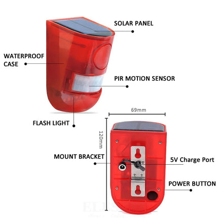 Solar Motion Sensor Alarm