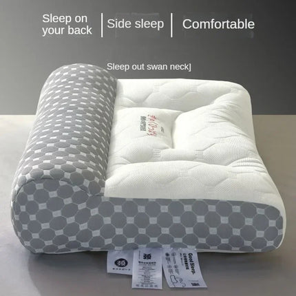 Adult Latex Reverse Traction Pillow Core Cervical Spine Protection Sleep Aid Specially Designed Household No Collapse