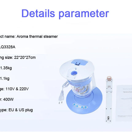 Beauty Salon Ionic Mist Sprayer Facial Steamer Heated Humidifier Face Sauna Ozone Steam Cleansing Spa Machine Skin Care Tool