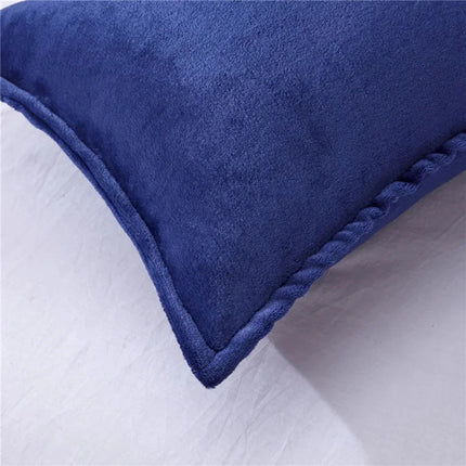 Solid Color Flannel Long Pillow Case Soft Comfortable Adults Double Lover Sleeping Pillow Cover Bedding Body Pillowcase