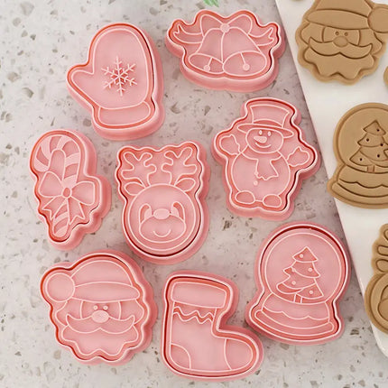 Multiple Sets DIY Cake Decorating Tools Christmas Cookie Cutters Cartoon Biscuit Mould DIY Fondant Mold Baking Tools for Kitchen