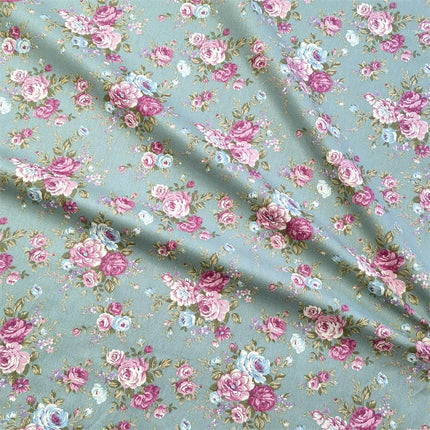 160x50cm Vintage Rose Flower Cotton Fabric Cotton Bedding Cotton Clothing Hair Ring Fabric