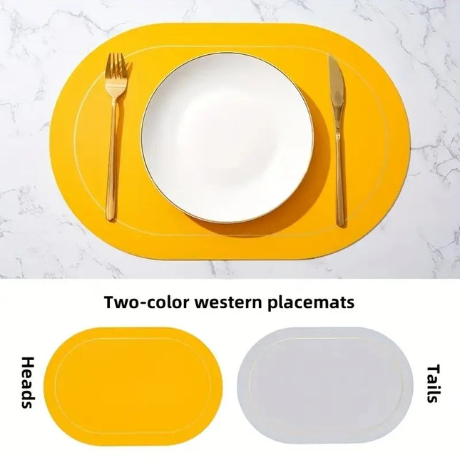 Washable Leather Placemats Set