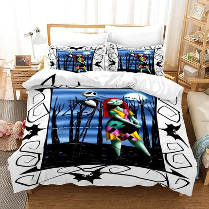 Nightmare Before Christmas Bedding Set Jack And Sally Duvet Cover Set Comforter Bedding Sets Bed Set Home Decor Bedding