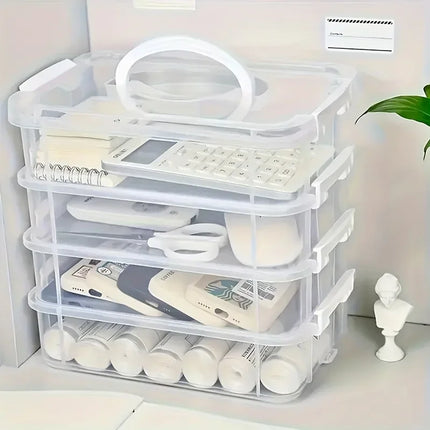 Extra Large 4-Tier Stackable Clear Storage Box