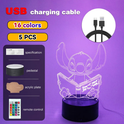 3D Stitch Night Light