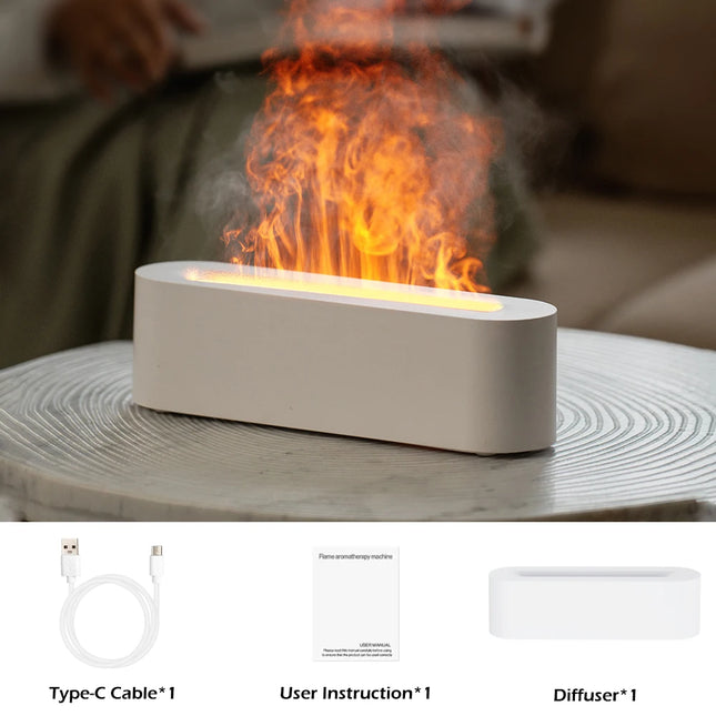 Flame Aroma Diffuser Essential Oil Ultrasonic Humidifier