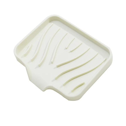1-Pack Silicone Drain Soap Box Kitchen Bathroom Anti-slip Sink Tray Creative Washing Table Soap Tray Free Punch Drain Rack